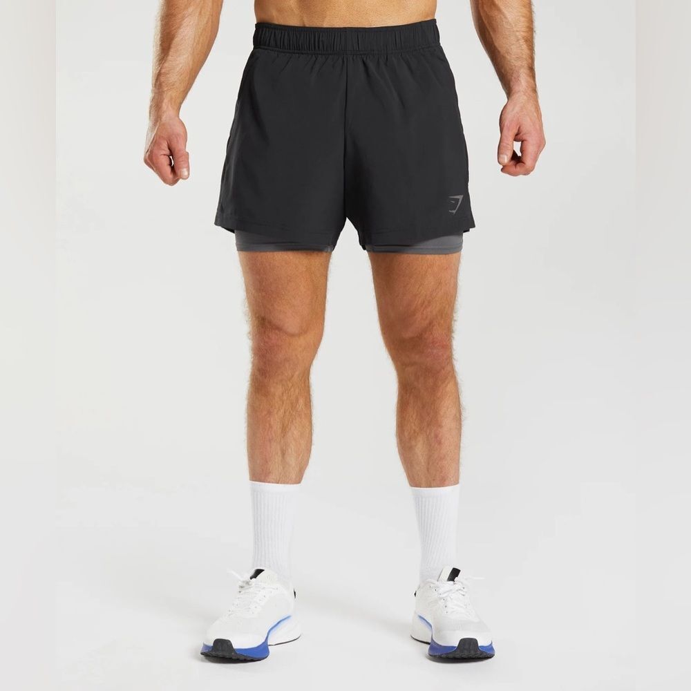 Gymshark Black Athletic Shorts Lightweight Breathable